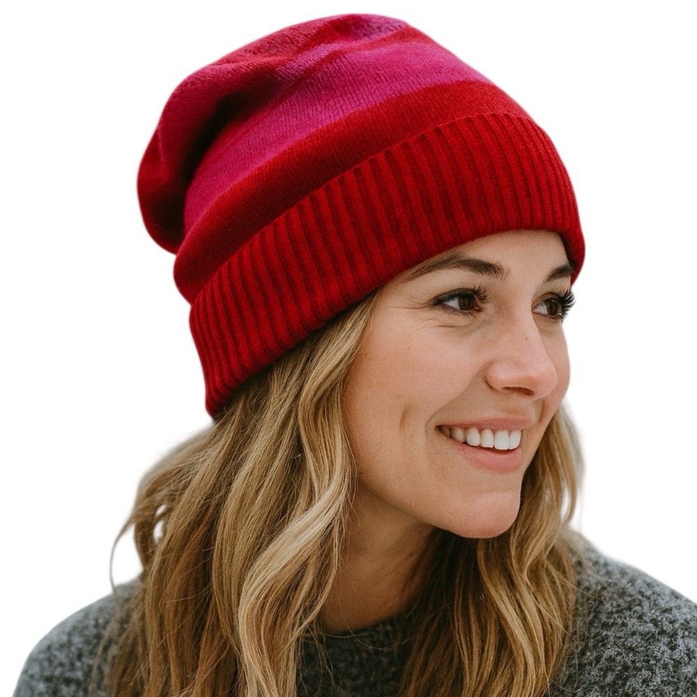 Eugenia Kim Cashmere Wool Alexis Colorblock Ribbed Knit Beanie Brand New